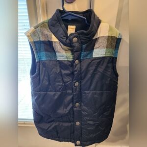 Gymboree Blue and Plaid Kids Vest